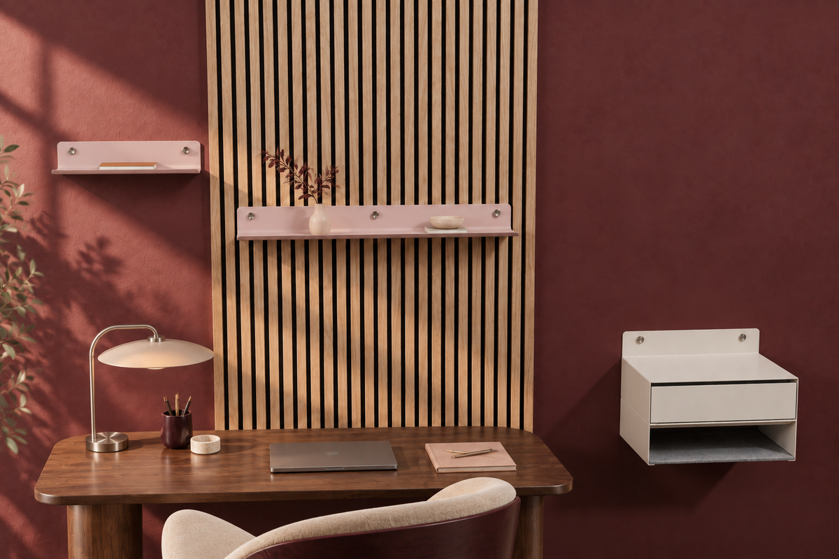 Composition d’inspiration associant étagères et meubles MODULO Wood Vibe