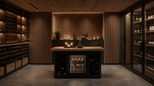 Comment habiller une cave à vin avec un bardage effet tasseaux bois ?