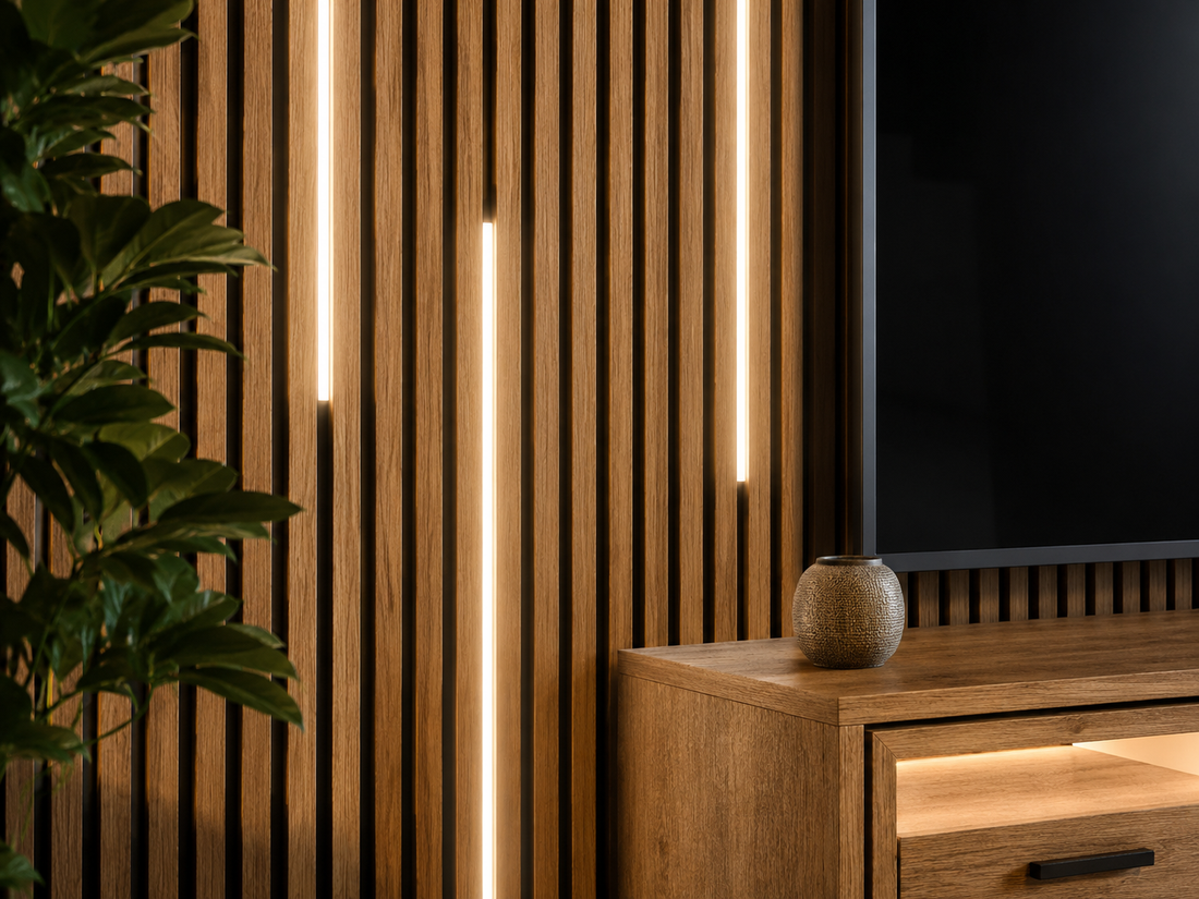 Le kit Profilé + LED Wood Vibe expliqué : profilé, ruban, driver, splitter et télécommande