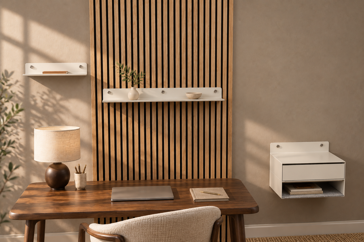 Composition d’inspiration associant étagères et meubles MODULO Wood Vibe