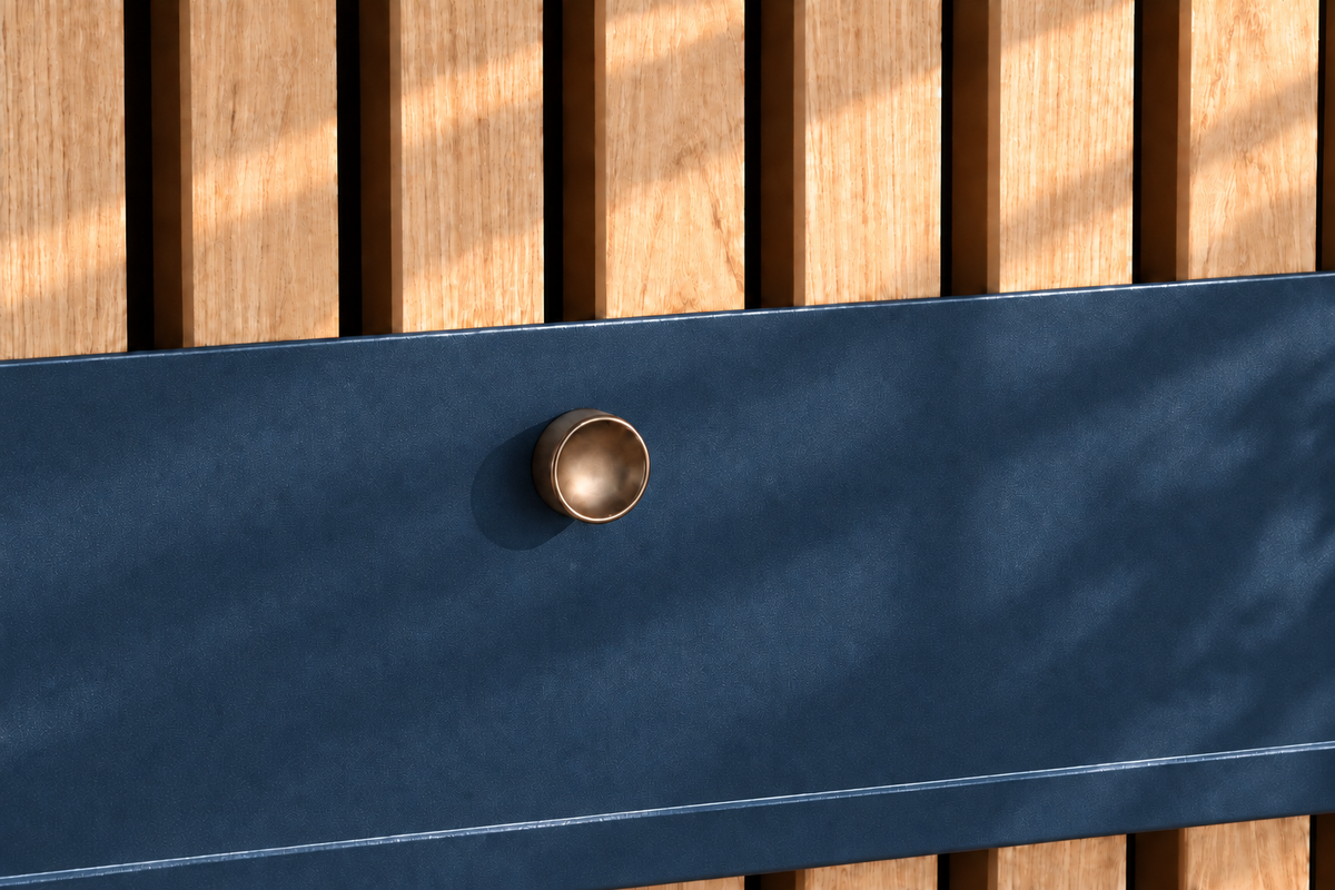 Détail de la fixation · 80 cm · Bleu Ozan