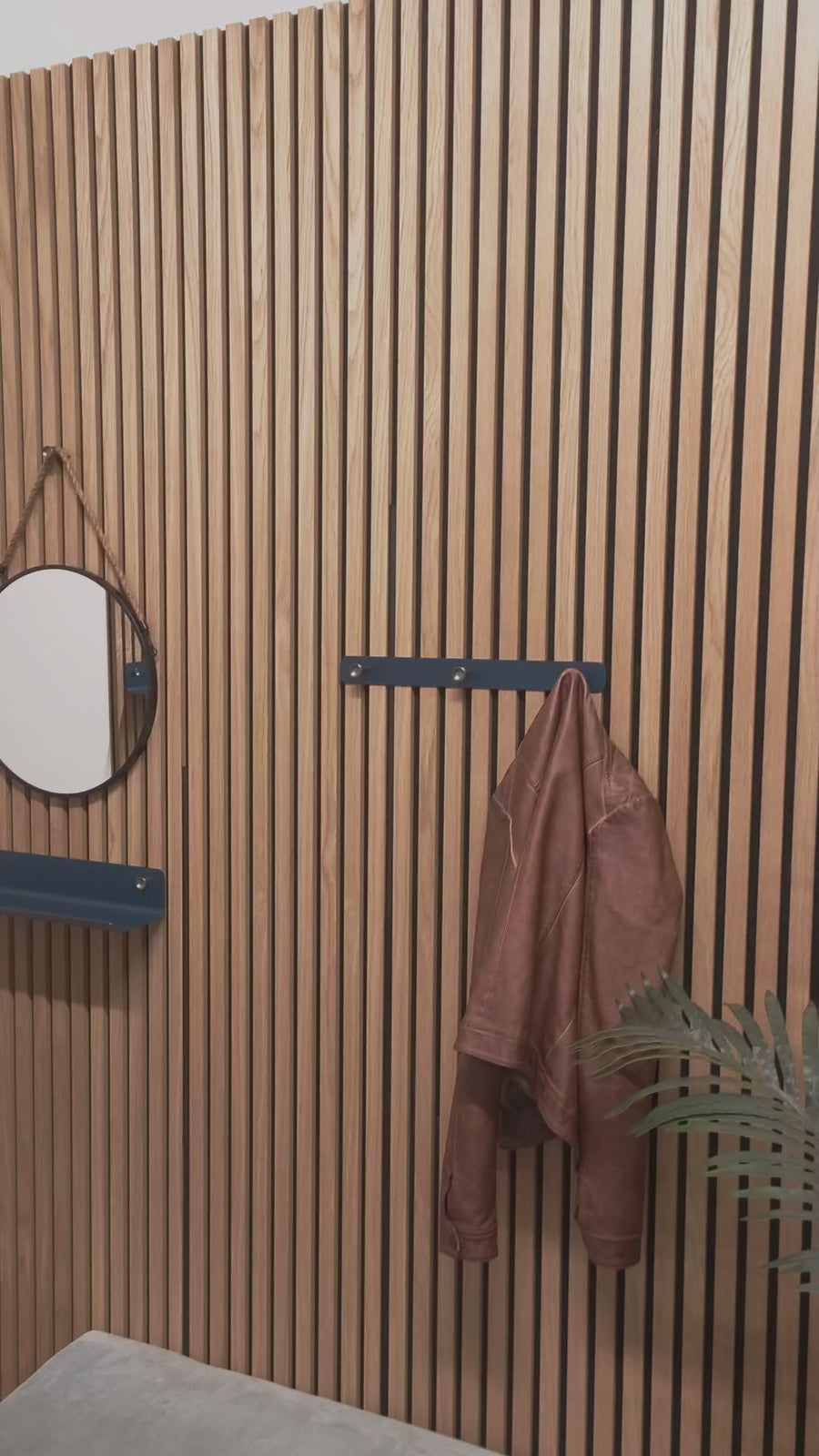 Porte-manteau trois crochets Bleu Ozan — vidéo en situation